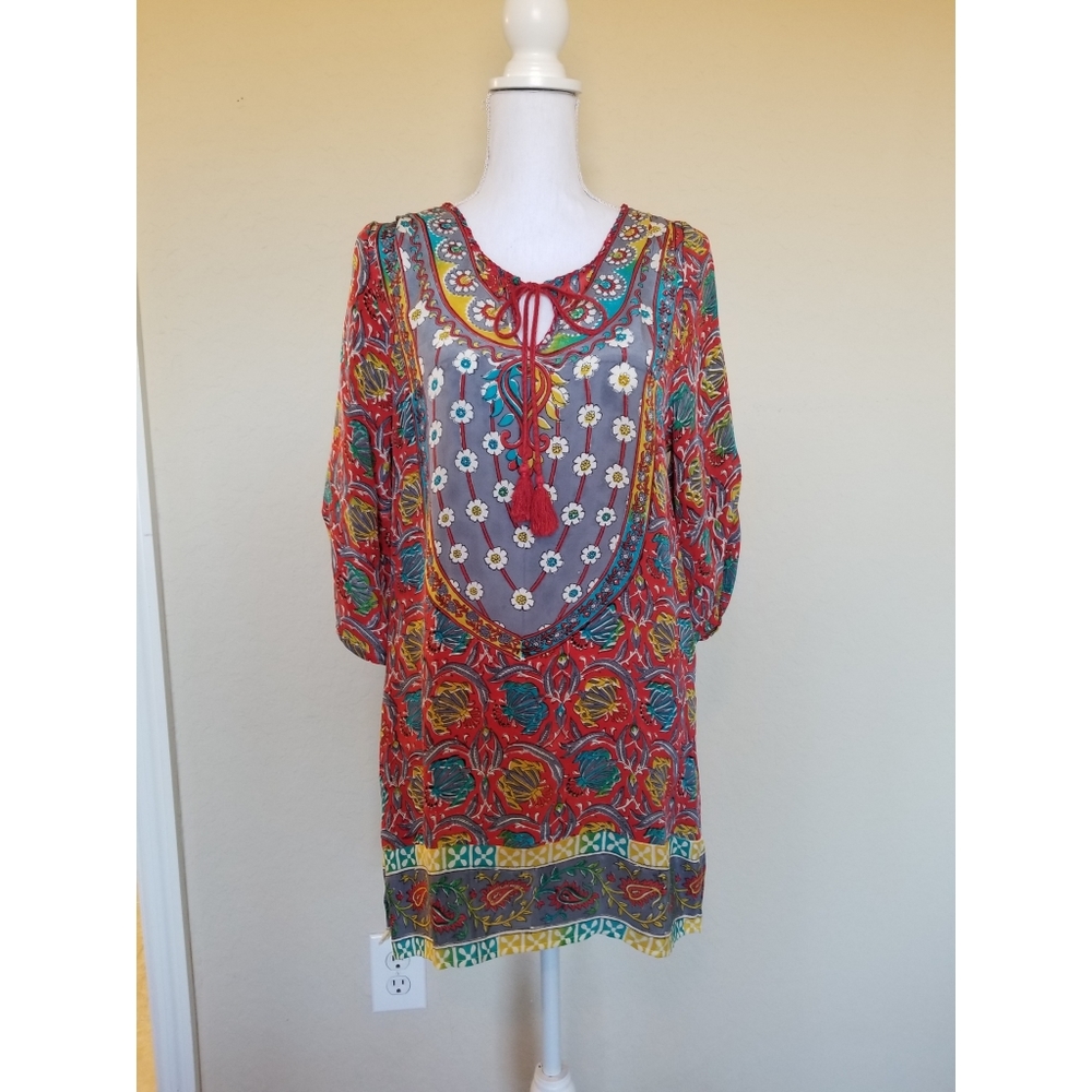 Tolani silk tunic dress